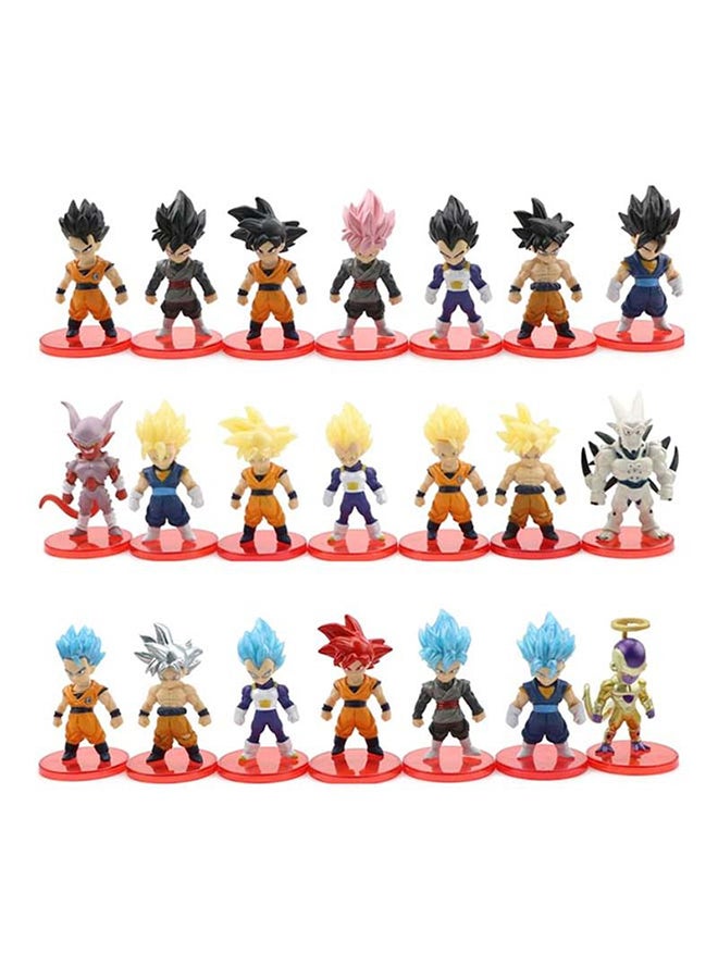 مجموعة مجسمات شخصيات الأكشن من مسلسل الرسوم المتحركة Dragon Ball Z متعددة الألوان لعمر 3 سنوات فما فوق مكونة من 21 قطعة 20x5x7سم - Image 1