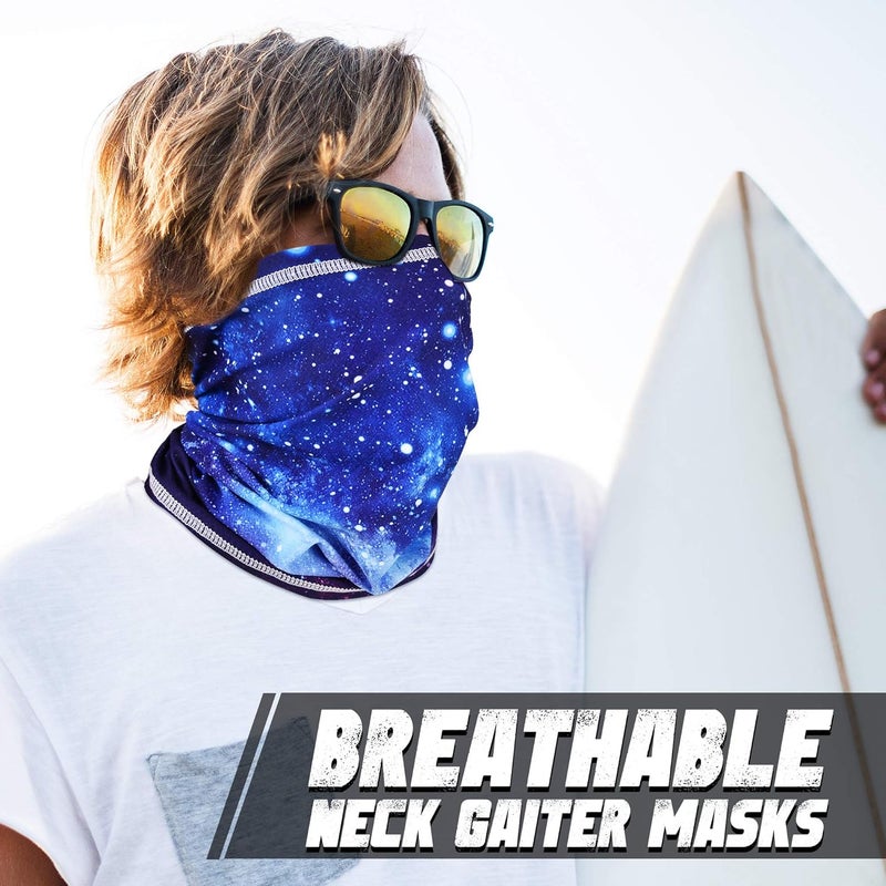 MCTi UV Neck Gaiter Mask, UPF 50 Bandana Balaclava Face Mask Breathable Cooling Sun Summer for Fishing Running 2 Packed … - Image 3