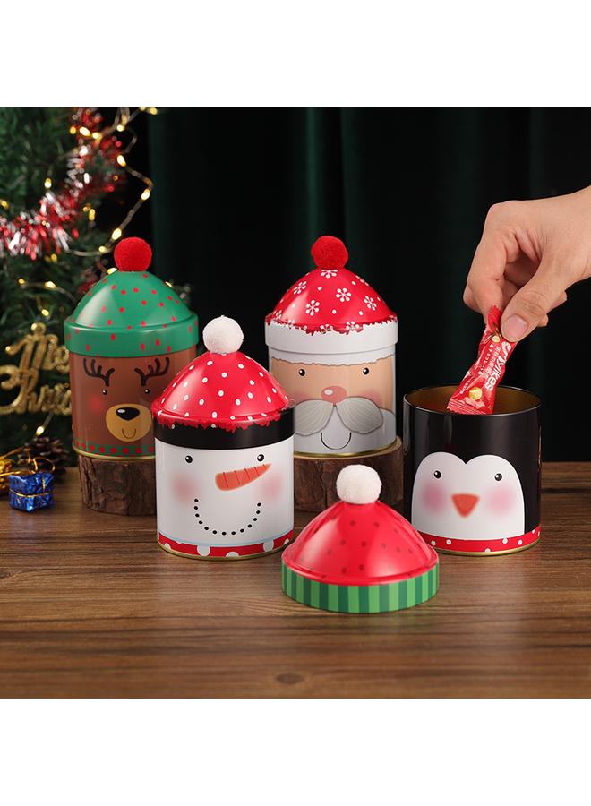 Bluejw Personalized Christmas Candy Bucket Christmas Hat Storage Box Elk Snowman Iron Box Accompanying Gift Children's Gift Packaging - Image 3