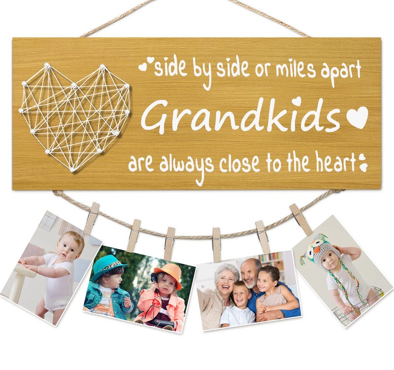 Yunfan Christmas Gifts for Grandma Grandpa from Granddaughter Grandson - Grandkids Picture Frame for Grandmother Grandfather Grandparent for Mothers Day Fathers Day Grandparents Day Birthday Thanksgiving - Image 1