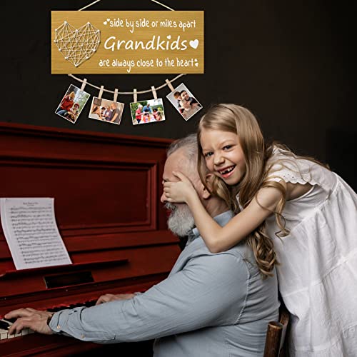 Yunfan Christmas Gifts for Grandma Grandpa from Granddaughter Grandson - Grandkids Picture Frame for Grandmother Grandfather Grandparent for Mothers Day Fathers Day Grandparents Day Birthday Thanksgiving - Image 3