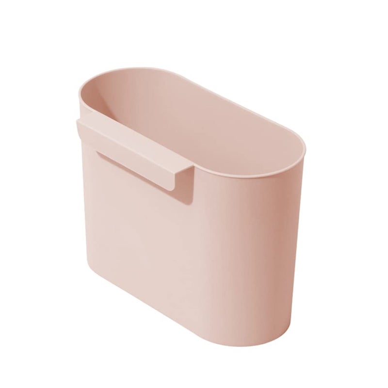 woobles Hanging Trash Can Garbage Basket: Kitchen Hanging Waste Bin Deskside Rubbish Can Under Sink Cabinet Trash Bucket for Kitchen Bathroom Pink Pink - Image 1