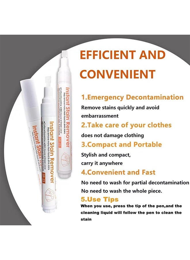 Flysea Stain Remover Pen ,Instant Spot Cleaning Bleach Pen for Clothes ,Remove Food、Drinks 、Grease Stains 、Makeup Dirt Ink ，for Travel Outdoors Essentials - Image 3