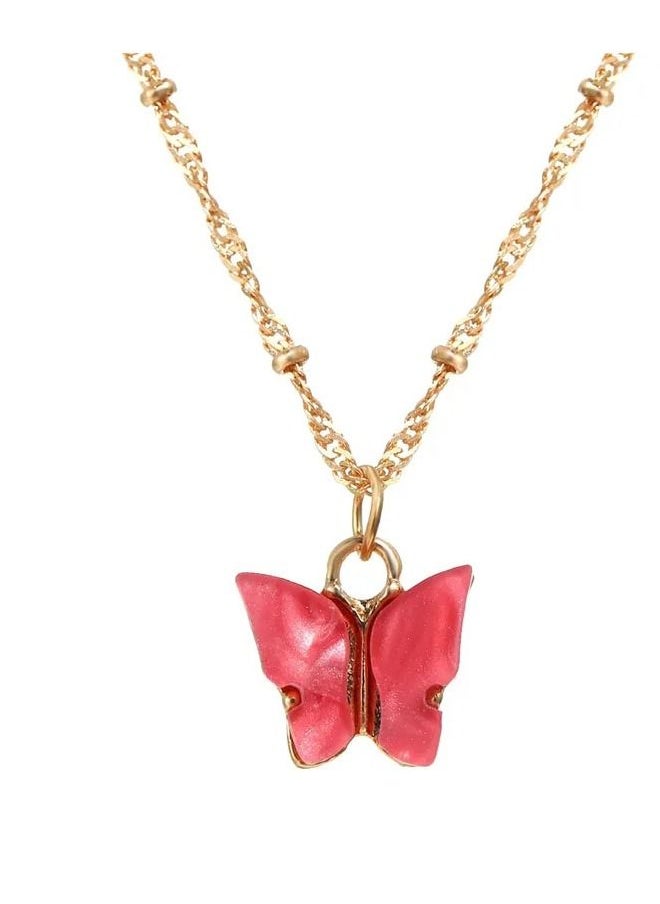 Generic - Distinctive women necklace with butterfly design distinctive women accessory golden color - Image 1