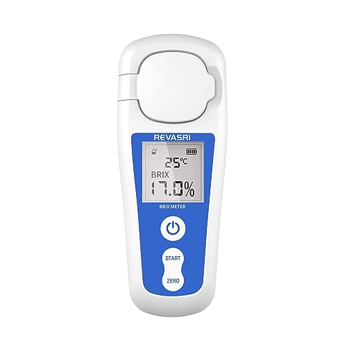 REVASRI Digital Brix Refractometer, Rechargeable Brix Meter for Liquid Sugar Content with LCD, 0-55% Range ±0.2% Accuracy with Auto Temperature Compensation - Image 2
