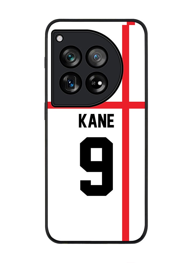 Stylizedd Rugged Black Edge Case for OnePlus 12, Slim fit Case Flexible Anti Drop TPU Gel Thin Cover -  Football Team - England, Player Name - Kane - Image 1