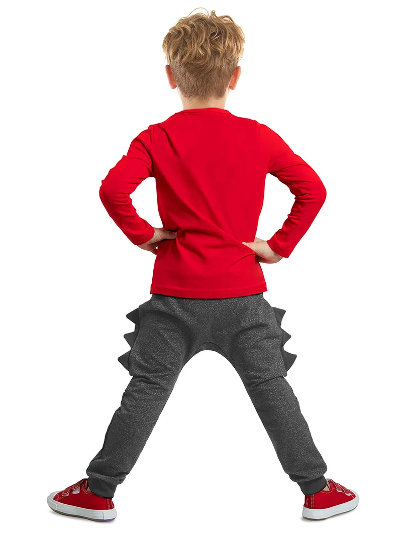 دينوكيدس طقم سراويل للأولاد بتصميم ديناصور شوكي