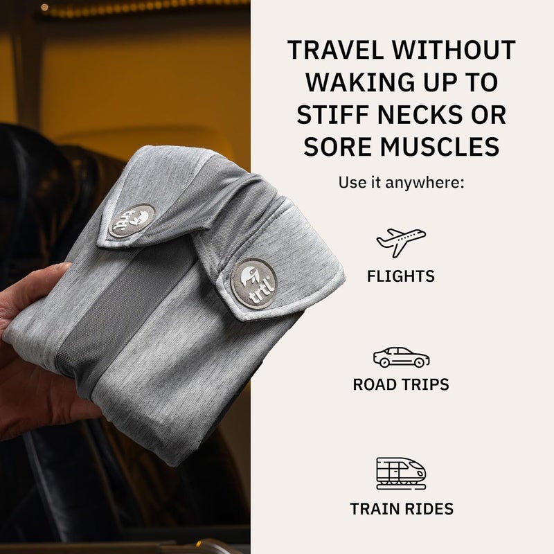trtl Pillow Plus - Airplane Neck Pillow for Traveling - Height-Adjustable, Breathable Travel Pillow for Head and Neck Support While on Planes, Cars, and Trains - Machine Washable - Image 5