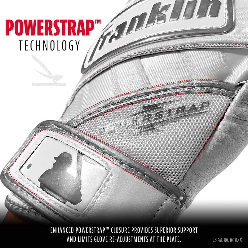 Franklin Sports MLB Baseball Gloves - Powerstrap Adult & Youth Batting Gloves for Men, Women, Boys & Girls - Image 3
