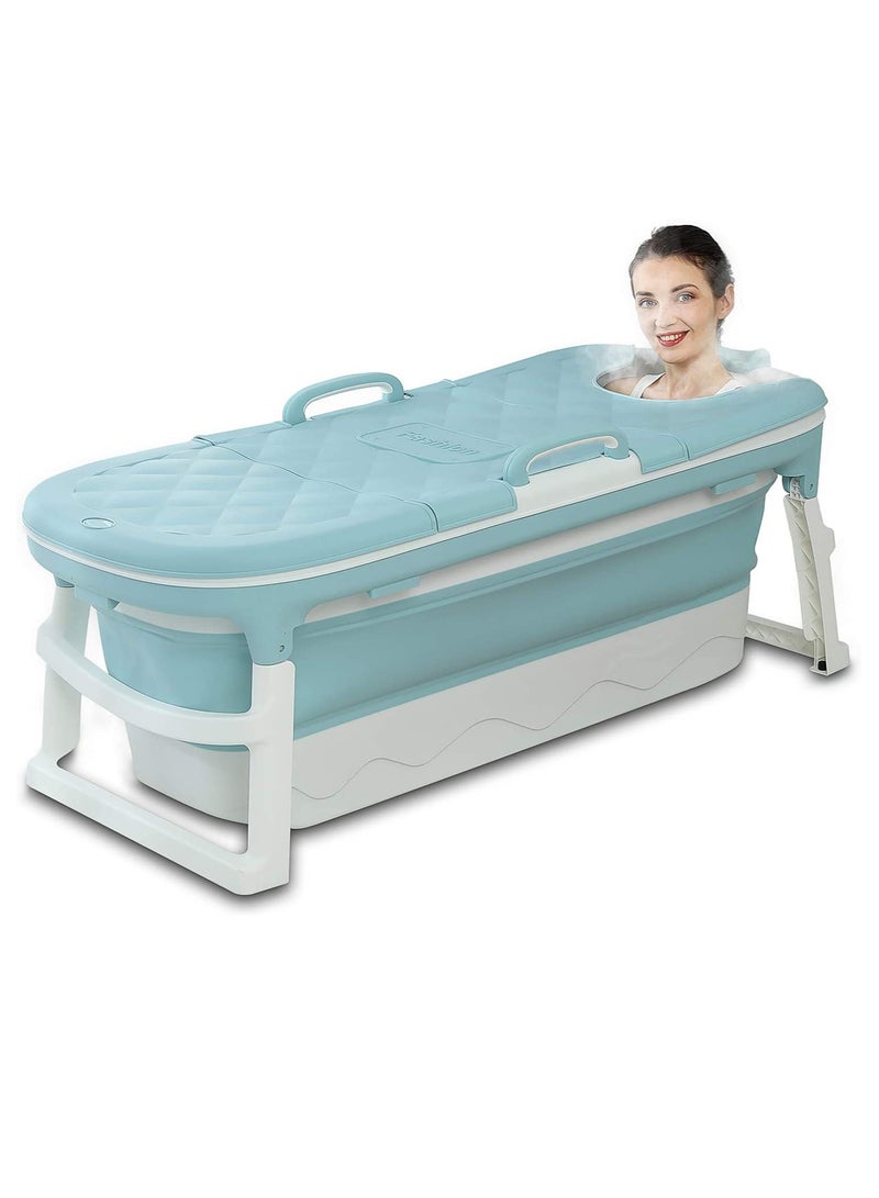 DubaiGallery Plastic Folding Bathtub Portable Adult Large Massage Bathtub with Cover - Image 2