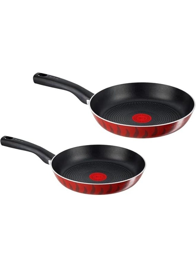 تيفال طقم طاسات تيفال Tempo Flame مقاس 20 و24 سم – طلاء Titanium غير لاصق، مؤشر حرارة 220089996 - Image 1
