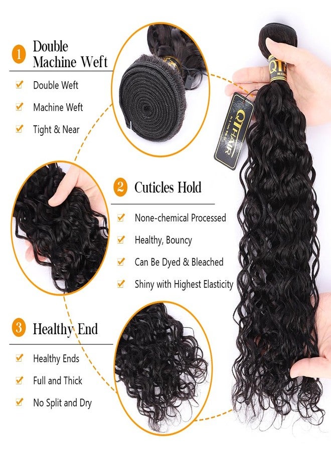 QTHAIR 18A Water Wave Human Hair Bundles Brazilian Virgin Water Wave Curly Human Hair 1 Bundle 100g Unprocessed Human Hair Extension for Black Women - Image 3