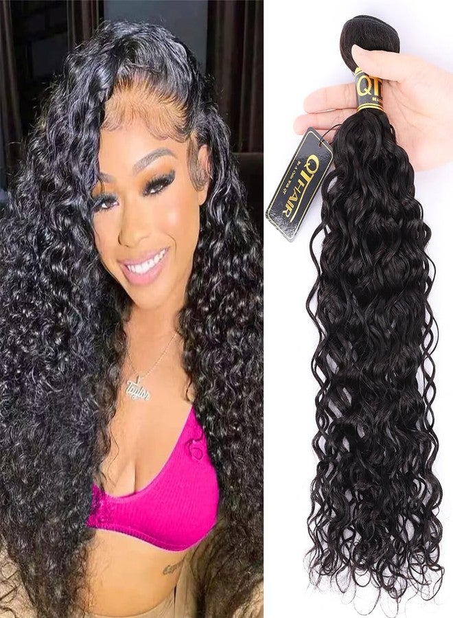 QTHAIR 18A Water Wave Human Hair Bundles Brazilian Virgin Water Wave Curly Human Hair 1 Bundle 100g Unprocessed Human Hair Extension for Black Women - Image 1