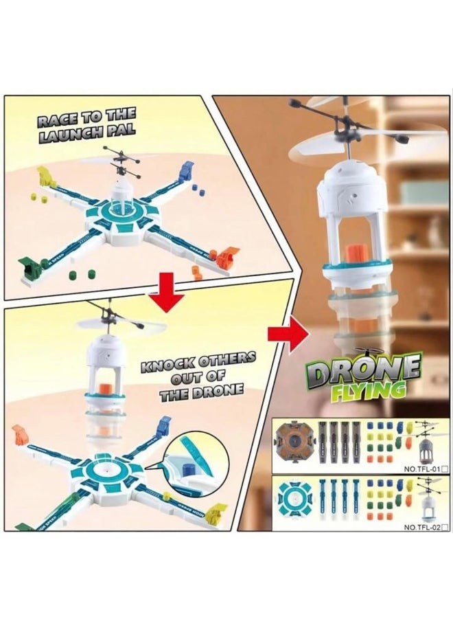 Generic - 2-4 Players Battle Drone Board Games, Flying Light Powered Electronic Game Set with USB - Image 1