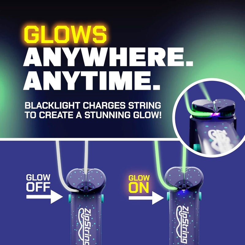 ZipString Luma - The Patented Glow-in-The-Dark Toy That Flies a Loop of String, Creates Endless Shapes and Tricks Built-in LED for Glowing Fun. Perfect STEM Gift for Kids & Adults. Wonderment Awaits - Image 5
