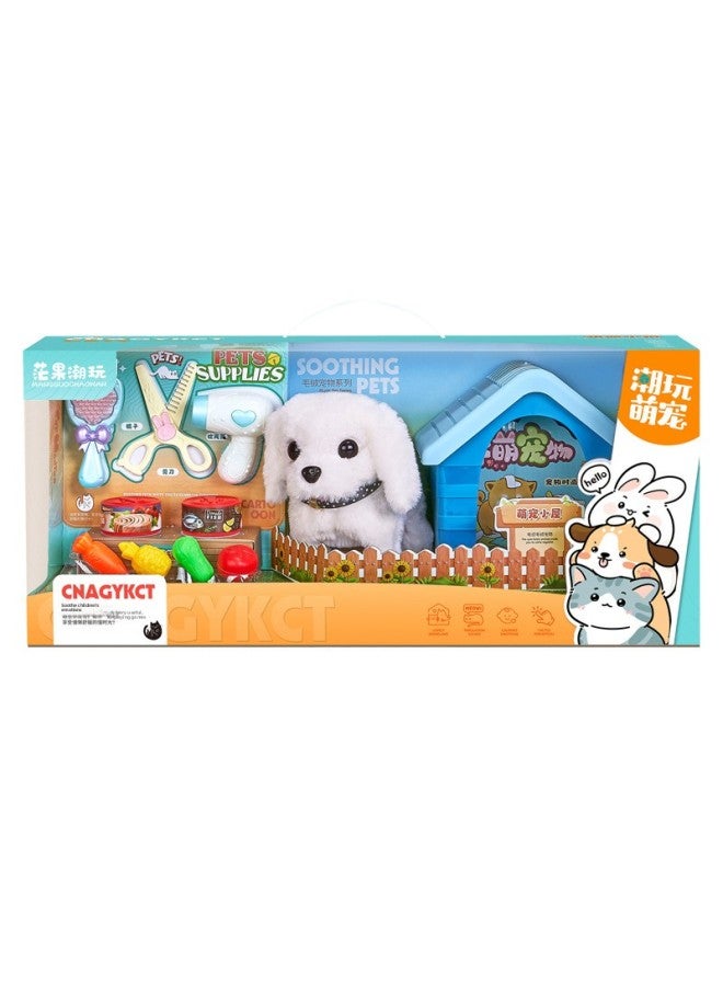Fruit Trendy Play House Electric Walking Sound Plush Dog Rabbit Cat Pet Family Interactive Hairdressing Toy-Color:MG-022, 16 Boxes In 1 Box  - Image 2