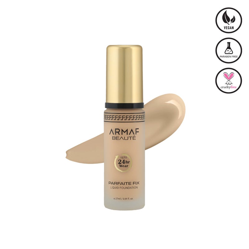 Armaf Beaute Face Make Up 24 Hour Parfaite Fix Liquid Foundation 22ml, Honey Beige Colour, Long Lasting Matte Finish, Lightweight Formula, Buildable Coverage, Flawless Complexion, For All Skin Types - Image 1