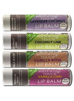 Vegan Lip Balm Coconut Lavender Coconut Lime Vanilla Rose Vanilla Chai Variety Pack Of 4 - pzsku/Z0E415F2D26A6F75B40D0Z/45/_/1678708124/eaa780bc-bb48-48bc-8755-c270b35f2bb7