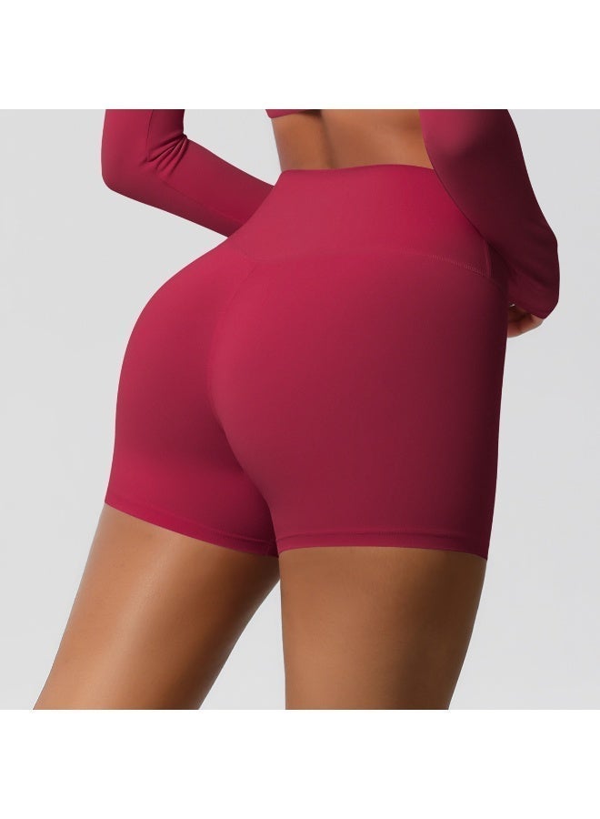 شورت يوغا نسائي بخصر مرتفع ورفع للمؤخرة، درزة داخلية 3 بوصات، بفرشاة مزدوجة للجري واللياقة البدنية - Image 5