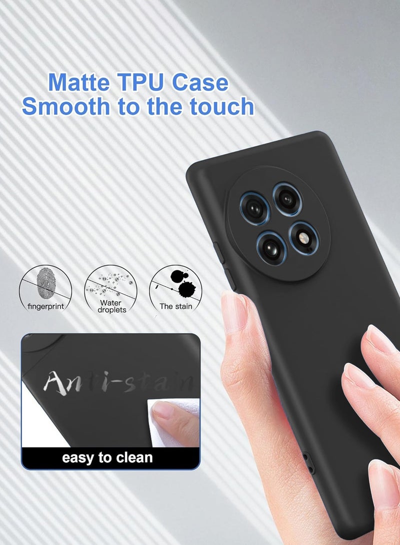 Wtech OnePlus 13R 5G 2025 Premium Soft Liquid Silicone Case Cover - Black - Image 3