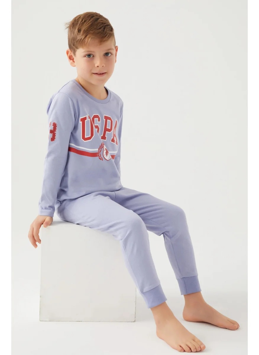 يو اس بولو اسن Light Indigo Boys Pajama Set
