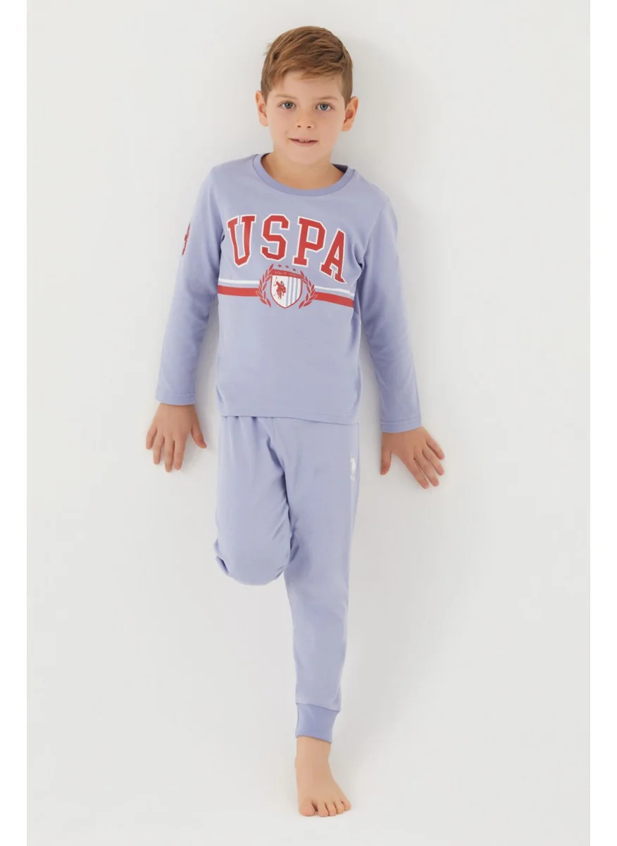 يو اس بولو اسن Light Indigo Boys Pajama Set