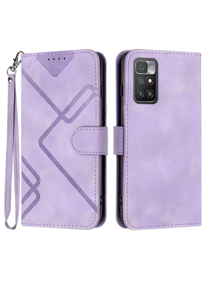 Case For Xiaomi Redmi 10/10 2022/10 Prime Line Pattern Skin Feel Leather Phone Case