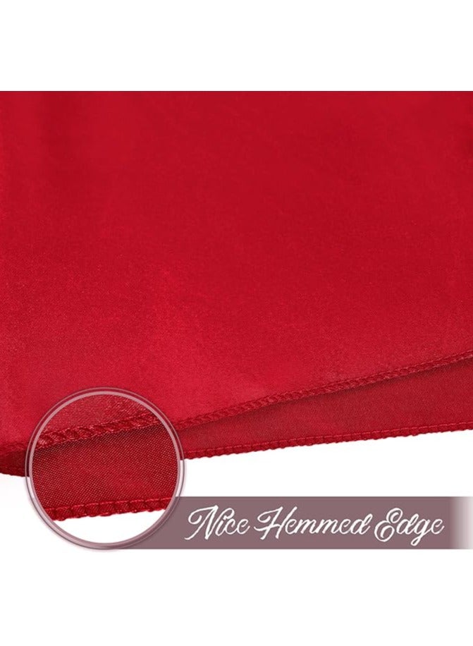 10 Pack Satin Table Cloth Napkins, 17.7x17.7 Inch Burgundy Silky Wedding Napkins Cloth Washable, Luxury Dining Table Cloth Napkins Set for Birthday Holiday Party Dinner Restaurant - Image 5