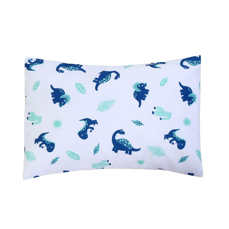 JISEN 3 Piece Crib Bedding Set Crib Quilt Crib Sheet Pillowcase - Soft Microfiber Printed Dinosaur Nursery Set for Baby Boys or Girls - Image 5