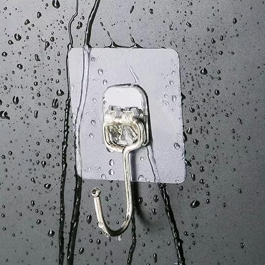 Wishbone Hook Hanger TRANSPERANT SelfAdhesive Hooks Removable Large Size Wall Hooks Wall Hooks Heavy Duty Sticker Kitchen and Home Pack of 10 - Image 3