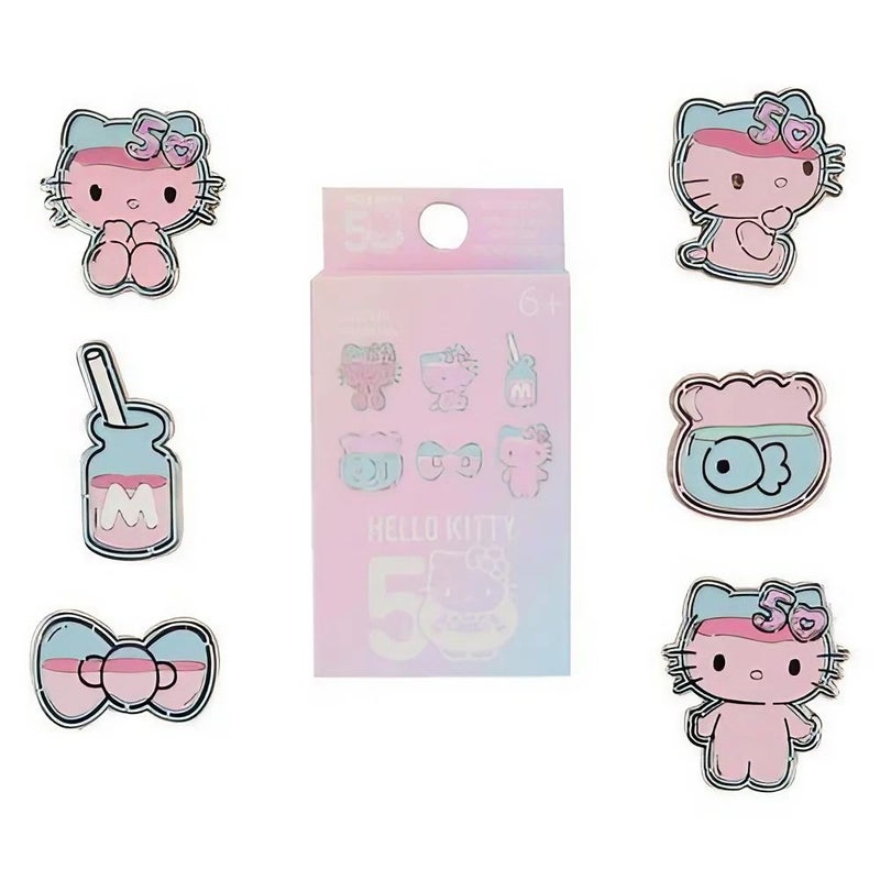 Loungefly Funko POP! By Loungefly Sanrio Hello Kitty and Friends 50th Anniversary Clear & Cute Mystery Box Enamel Pin (3.81 cm, Assorted) - Image 1