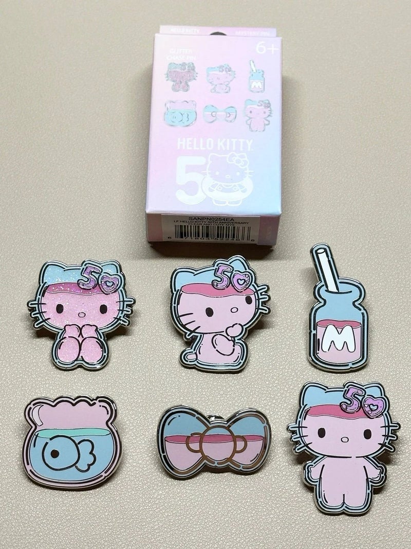 Loungefly Funko POP! By Loungefly Sanrio Hello Kitty and Friends 50th Anniversary Clear & Cute Mystery Box Enamel Pin (3.81 cm, Assorted) - Image 2