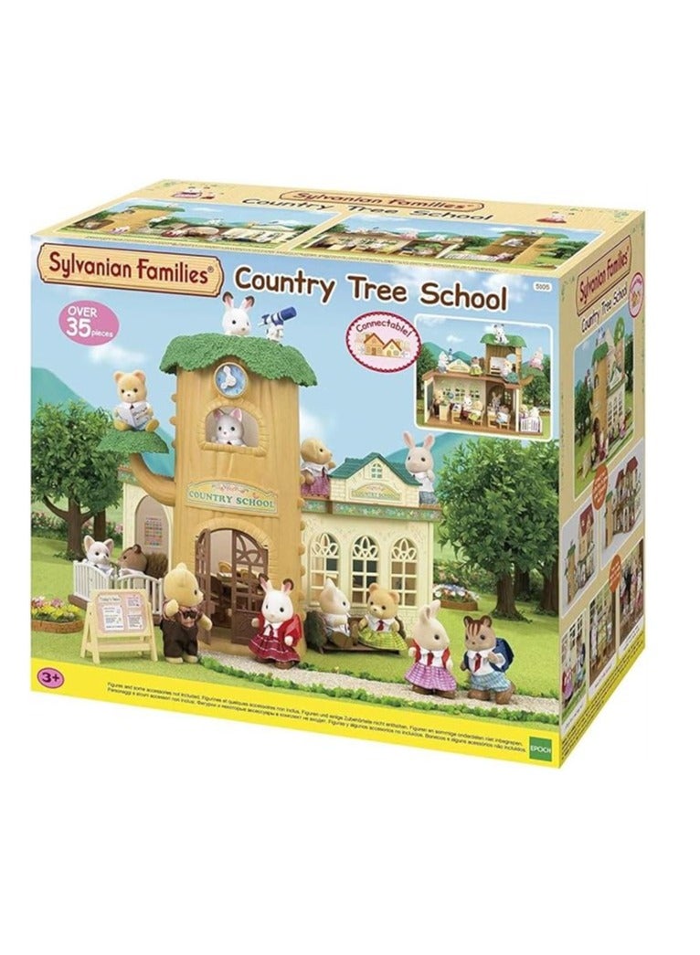 Sylvanian Families Country Tree School Playset - Educational Toy Schoolhouse with Doll Figurines and Accessories - Image 3
