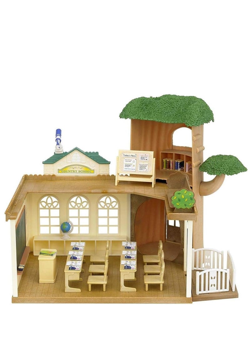 Sylvanian Families Country Tree School Playset - Educational Toy Schoolhouse with Doll Figurines and Accessories - Image 5
