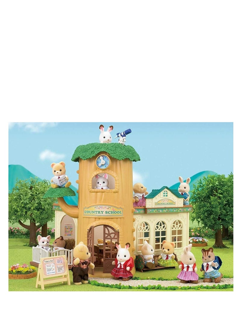 Sylvanian Families Country Tree School Playset - Educational Toy Schoolhouse with Doll Figurines and Accessories  - Image 5