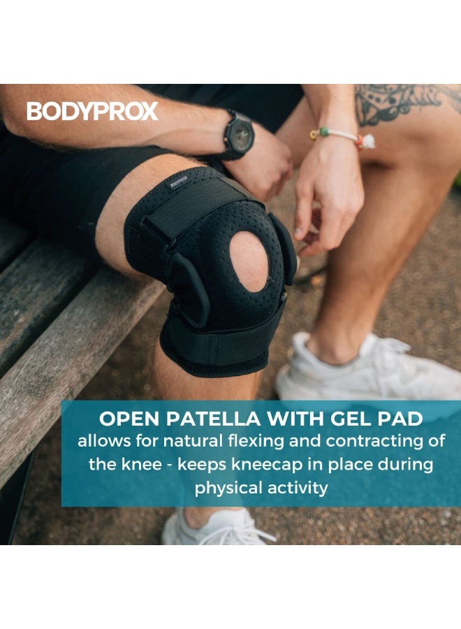 Bodyprox دعامة للركبة بمفصل للرجال والنساء، دعم للركبة للإصابات المتورمة في الرباط الصليبي الأمامي، الأوتار، الأربطة والغضاريف - Image 2