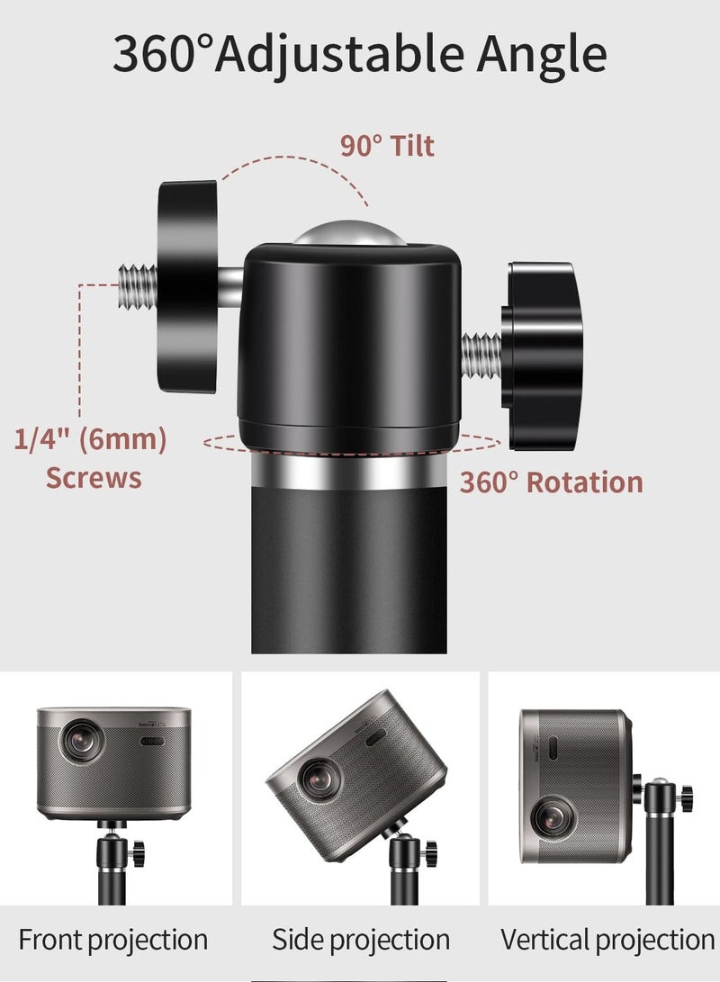 Projector Stand,Projector Mount,Mount 360° Rotatable,for 1/4" Camera and Projector,25-40cm Telescopic,Monopods Stand for DSLR Cameras/Camcorders/Projector/Monitor/Fill Light,Desktop Projector Stand,,Use on Table in Bedroom Living Room Office  - Image 5