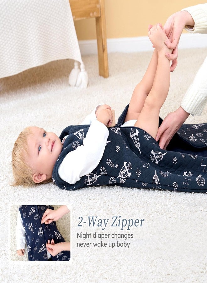 Looxii 6-12 Months 2.5 TOG Baby Wearable Blanket, Cotton Quilted Infant Toddler Sleeping Bag 2-Way Zipper Warm Toddler Sleep Sack for Winter - Image 2