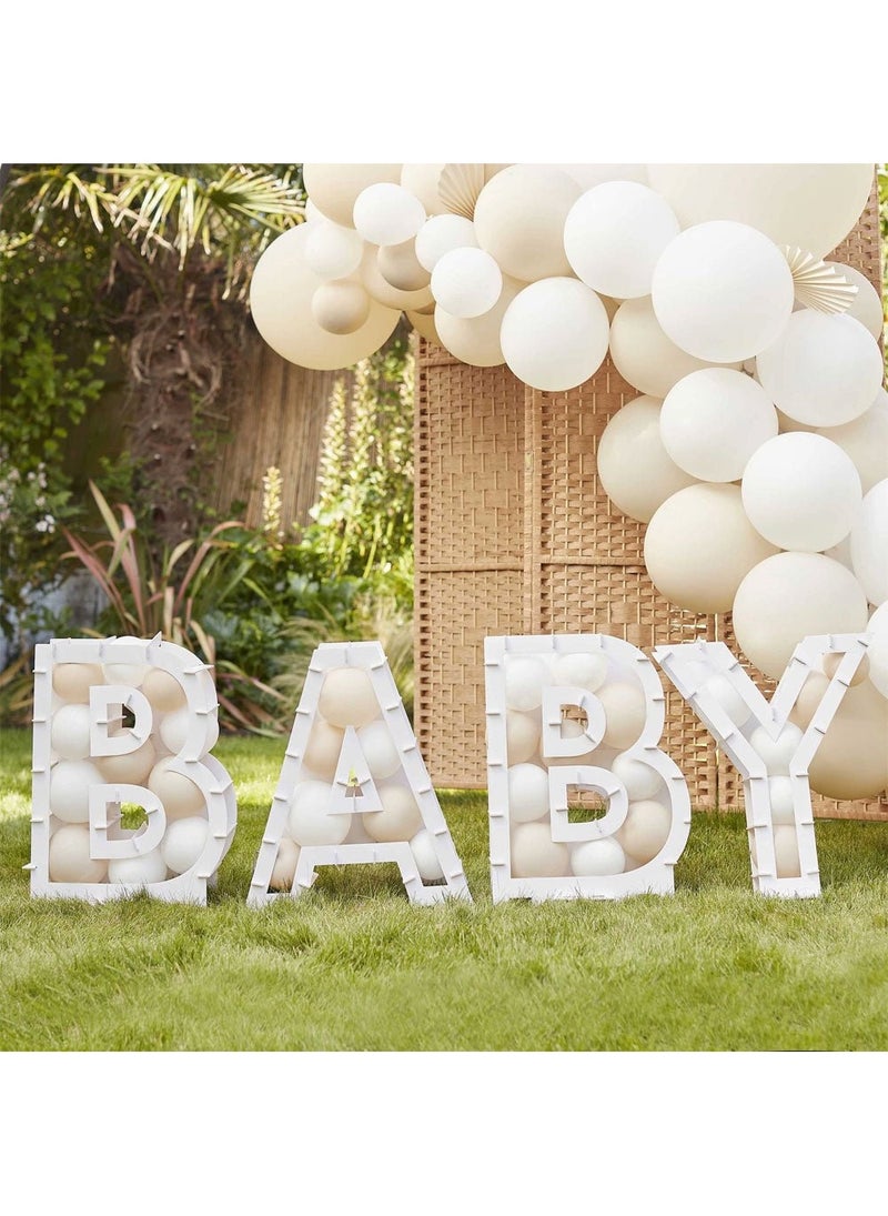 Ginger Ray Balloon Arch with Decorations White Beige DIY 80-Pack - Image 4