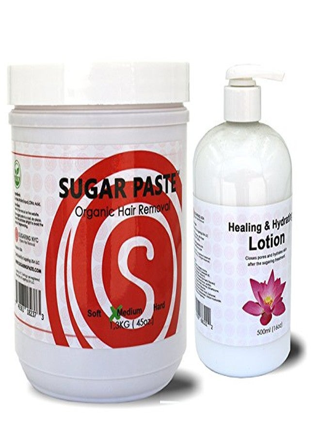 Sugaring NYC Medium Sugaring Paste for Legs, Arms, Armpits, Back, Legs & Healing Moisturizing Lotion - Image 1