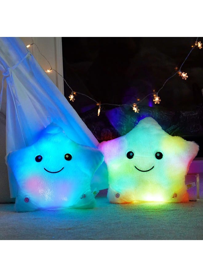 WEWILL Brand Creative Twinkle Star Glowing LED Night Light Plush Pillows Stuffed Toys (Blue) - Image 4