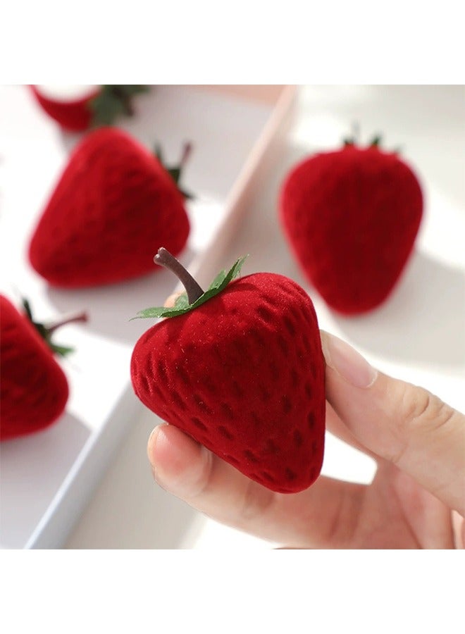 صندوق مجوهرات مصغرة كرتون حساس أفخم مربع صغير للمجوهرات هدية الديكور تخزين ، الفراولة خاتم مربع الأطفال لطيف المجوهرات مربع توافد صندوق تخزين هدية مربع مجوهرات ، هدية ثمينة للابنة ، الحبيب (الفراولة) - Image 4