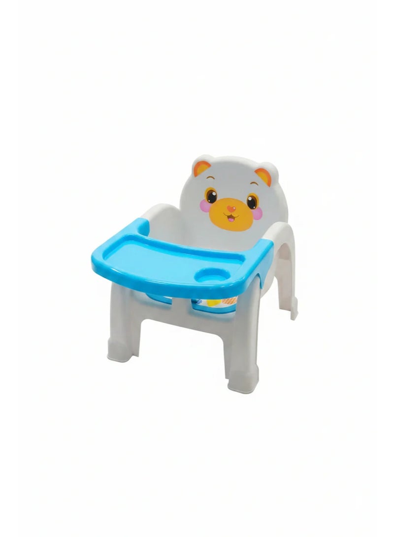 BAYBEE Children's high chair - shaped like a teddy bear - foldable into multiple positions - Image 1