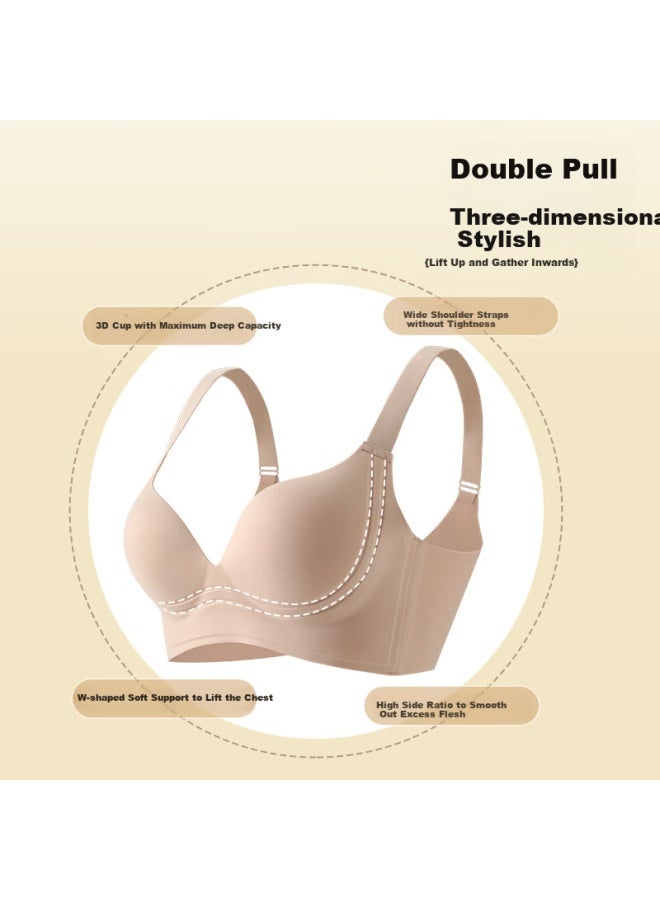 Gracewell Seamless Smooth Lift And Push-up Bra For Women, Anti-sagging, Minimizing For Large Adjustable Wireless Brassiere