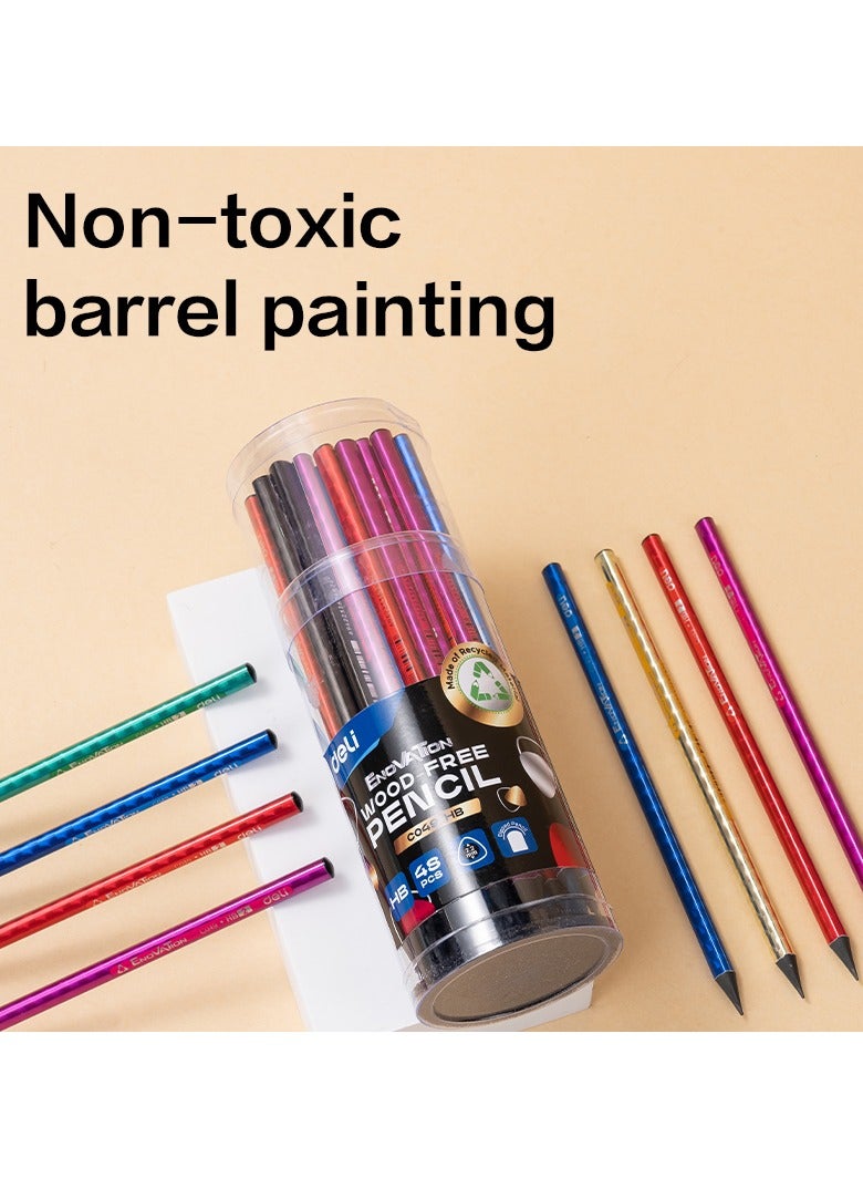 ديليEC049-HB قلم رصاص جرافيت HB، 48 قطعة في علبة، برميل مثلثي – مثالي للاستخدام المدرسي والمكتبي - Image 5