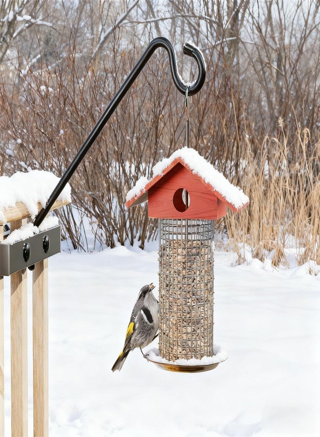 Josmimic 12-Inch Deck Bird Feeder Hanger for Railing, Outdoor Decor Plant Hanger, Balcony Railing Hook - 22LB Capacity - for Hanging Plants, Bird Feeders, Lanterns, Wind Chimes - Image 2