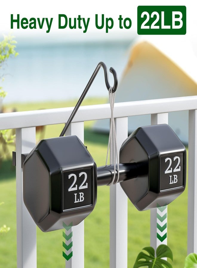 Josmimic 12-Inch Deck Bird Feeder Hanger for Railing, Outdoor Decor Plant Hanger, Balcony Railing Hook - 22LB Capacity - for Hanging Plants, Bird Feeders, Lanterns, Wind Chimes - Image 5