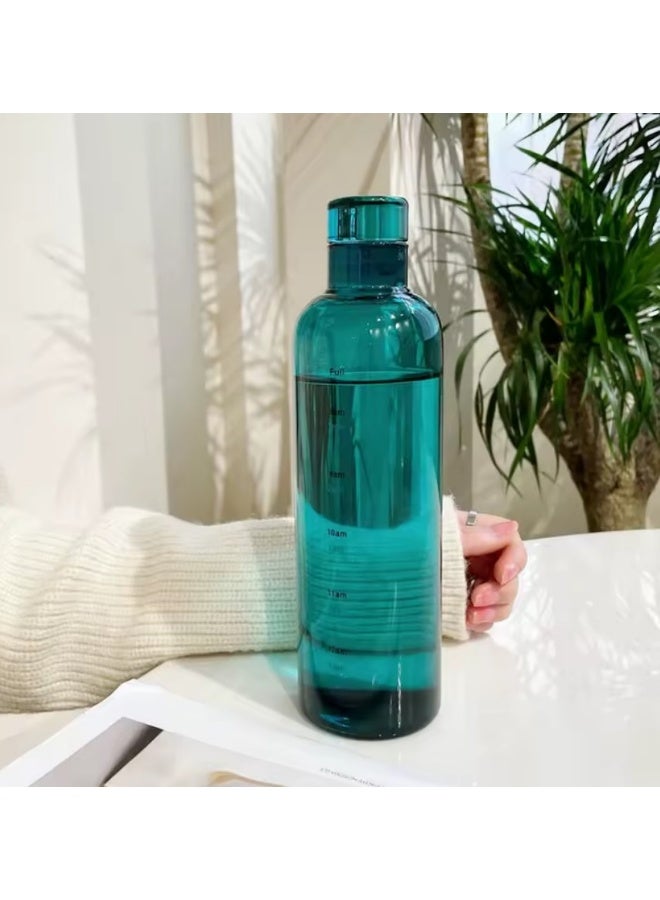 زجاجة مياه رياضية بلاستيك صحي 450 مل مع علامات زمنية، قابلة لإعادة الاستخدام ومضادة للتسرب، مثالية للرجال والنساء لصالة الألعاب الرياضية و كرة القدم و الأنشطة الخارجية، المدرسة، اللياقة البدنية، و للعمل  الحليب والعصير، زجاجة ماء شفافه جيم صحية متعددة الاستخدامات للجيم والمدرسة - زجاجه ماء مضادة للتسرب - ازازة مياه شفافة مع علامات للوقت - زجاجة ماية و عصير ولبن للاطفال و للمدرسة  - Image 4
