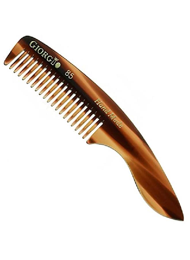 Giorgio G85 Travel Size Mustache And Beard Comb For Men Small Fine Tooth Pocket Comb For Everyday Hair Care Sawcut And Hand Polished Pocket Comb And Styling Comb Italian Handmade Tortoise Comb - Image 1