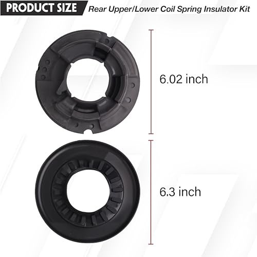 SUSUPACI 4 PCS Rear Upper and Lower Coil Spring Insulator Kit Compatible with Jeep Grand Cherokee WJ/WG 1999-2004 Spring Isolator Kit Rubber Set Repacle for 52088346AB 52088402AB - Image 4